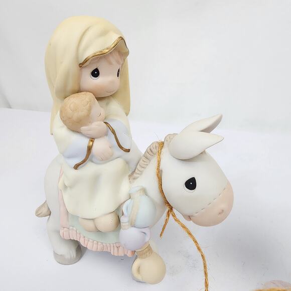 2 Piece Precious Moments Flight Into Egypt 1998 #455970 Joseph Mary Jesus - Picture 2 of 12